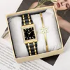 Armbandsur wwoor reloj Fashion Ladies Diamond Watch Top Brand Luxury Square Wrist Simple Women Dress Small Relogio Feminino 230905