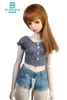Doll Accessories Fits 5860CM 13 BJD SD DD Dolls clothes toys Ball Jointed gift Fashion Denim pants Check shirt 230904