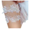 K03 2 PCS Sexy Lace Flower Crystal Pearls Wedding Garter Celt Ring Ring Bridal Garter Stocking Garter Belt Girl Femme