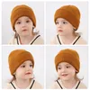 Chapeau d'hiver en tricot pour bébé, couleur unie, bonnet chaud en Crochet pour enfants en bas âge, garçons et filles, 18 couleurs, vente en gros, M259E