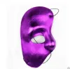 Masque gauche demi visage fantôme de l'opéra de nuit hommes femmes masques mascarade fête masques de bal masqué Halloween fournitures festives 095