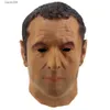 Party Masks New REALISTISK MAN MASK RUBBER COSPLAY REALISTISK MANA LATEX MASK Huvudbonader Cosplay Props Full Head Helmet Man Woman T230905