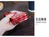 Metallfingerringhållare Kinesisk röd blomma mjuk TPU -fodral för iPhone 15 Pro Max 14 plus 13 12 11 8 7 6 X XR XS Kromed Metallic Diamond Bling Glitter Plating Luxury Cover