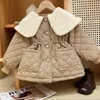 Down Coat 2023 Winter Ski Snow Baby Girls Plus Fleece Long Coat Ny Teens Children Loose Fashion Jacket Girls Loose Jacket R230905