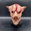 Party Masks Halloween Scary Masks Fancy Dress Party Horror Pig Head Mask Animal Cosplay Costume Accessories Latex Mask T230905