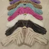 Frauen Pelz Faux Frauen Frühling Nette Echt Mantel Lange Hülse Lose Mode Kurze Strickte Weibliche Outwear Mäntel 230904