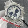 3A Qualidade Mens Watch Silver Dial Japão Super VK Quartz Chronograph 45mm Avenger Hurricane SEA1884 Caixa de pulseira de aço inoxidável Hard193t