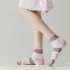 Frauen Socken Hohe Qualität Frühling Mode Candy Farbe Gestreiften Casual Stickerei Mittleren Rohr Socke Für Mädchen Baumwolle Sox 10 Pairs 2023