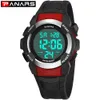 Relógios de pulso PANARS Digital Sports Watch Estudantes Correndo Cronômetro Despertador Menino LED Militar Relógio de Pulso Cronógrafo Natação Relógios 8012 230905