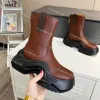 Toppkvalitetsdesigner Archlight Platform Boots Women Ankle Boot Fashion Squad Chunky Boot Wool Winter Leather Boasties Storlek 35-40