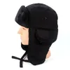 Beanieskull Caps 2023 Ushanka Earflap Hatts Warm Winter Black Bomber Hat Men Faux poll Rysk Style Gorros de Aviador 230904