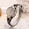 Наручные часы поп-кварцевые женские кожаные тонкие ремешки сплошной цвет модный подарок Relojes Para Mujer 230905