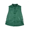 Damen Leder Echte Jacke 2023 Herbst/Winter Button Up Chinesischen Stil Weste Kurze Nationale Top Kleine Schaffell