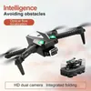 S125 Smart Remote Control HD Optical Flow Dual Camera Folding Drone med dubbla/tre batterier, kamera 90 ﾰ Justerbart, huvudlöst läge, 360 ﾰ Flip-Black