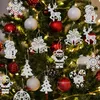 2023 New Christmas Tree Decorations Pendant Christmas Silver Powder Tripper New Year Party Scenario Room Decor