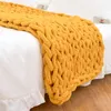 Cobertores Grande Fio Grosso Divan Sofá Decoração Xadrez Mulheres Wraps TV Consolador Gota Mão Crochet Malha Cadeira Assento Cobertor 230905