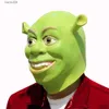 Parti Maskeleri Parti Maskesi Cosplay gerçekçi lateks shrek maskesi Cadılar Bayramı Maskeleri Korkunç Yeşil Canavar Giydirme T230905