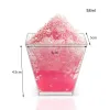 wholesale Expédition rapide 2oz Mousse jetable tasse à dessert mini plastique transparent carré pudding crème glacée tasses carrées 58ML spot ZZ