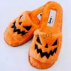 Hausschuhe Halloween Kürbis Laterne Hausschuhe 2022 Herbst Weiche Pelz Komfort Geschlossene Zehen Rutschen Frauen Größe 43 Outdoor Hausschuhe Zapatos Mujer x0905