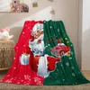 Couvertures Couverture en flanelle sur le thème du joyeux Noël, motif père Noël, taille king, pour lit, canapé, couverture super légère pour enfants 230904