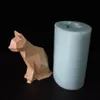 Backformen 3D Tier Katze Geometrie Kätzchen Beton Zementform Aromastein Manuelle DIY Silikon Kerze206r