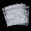 Förpackningspåsar grossist snöflinga matkakan förpackning självhäftande plastpås påse gynna juldekoration 2 storlek 10x10 cm 7x7cm otytj