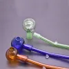 Tubi per fumatori Tubo per bruciatore a nafta in vetro colorato femminile da 10 mm all'ingrosso con chiodi a cupola per tubi dab rig bong ad acqua LL