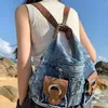 Sac à bandoulière en Denim décontracté pour femmes, grande capacité, sac à main Vintage de styliste, grands sacs à dos féminins, sacs de voyage coréens, 2023