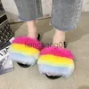 Slippers Shoes Woman 2023 Female Slippers Fur Flip Flops Luxury Slides Big Size Platform New Plush Flat Designer Massage Rome Basic PU Ru X0905