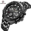 Reloj Hombre GOLDENHOUR Black Quartz Mens Watch zegarek meski Digital Wrist Watches Military Sport Male Clocks Relogio Masculino236M