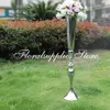 Décoration de fête 90 cm de haut support de fleurs en métal Vases de mariage pièce maîtresse de table événement route plomb Silver216U