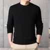 Men's Sweaters Warm Men Sweater Stylish Cozy Business Soft Knitted Round Neck Slim Fit Anti-shrink For Fall Winter Seasons