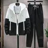 Men's Tracksuits Fashion Brand Sportswear Arrived Spring Autumn Tracksuit High Quality Sets Jacket Pant Plus Size Sweatsuit