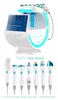 7 HANDLAR SMART ICE BLUE Ultrasonic RF Aqua Skin Rejuvenation Dermabrasion Hydrafacials Beauty Salon Spa Machine With Skin Examination