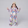 Skiing Suits Set Ski anak anak pakaian olahraga Snowboarding kerja tahan angin dan air hangat anak laki laki perempuan luar ruangan 230905