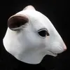 Maschere per feste Topo bianco Testa di animale Maschera in lattice Maschere per ratti Costume cosplay di Halloween T230905
