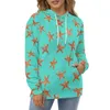 Women's Hoodies Pastel Starfish Casual Multicolor Animal Kawaii Pullover Hoodie Long Sleeve Hip Hop Graphic Loose Oversized Sweatshirts