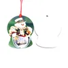 تسامي الفراغ Snowball MDF عيد الميلاد الحلي الحلي الحلي الساخنة Tranfer الطباعة حجم الاستهلاك 82*105*3MM