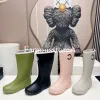 Botas de chuva medievais vantage sapato mulher como um designer de moda botas de borracha de luxo de alta qualidade altura do salto 3,5 cm altura do tubo 32 cm bota de chuva tamanho 36-40