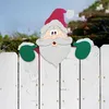 Santa Claus Fence Peeker Christmas Dekoracja Święta na świeżym powietrzu do okazji domowej imprezy ogrodowej Deco Ozdoby Nowe lata H1112294N