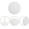 groothandel sublimatie blanco ornament wit keramiek 3 inch rond hart sterboom porseleinen hanger met gouden koord voor kersttag ZZ