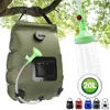 Équipement d'hydratation Sacs d'eau 20L Camping en plein air randonnée sac de douche solaire chauffage douche de Camping escalade sac d'hydratation tuyau pomme de douche commutable 230905