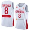 Maillot de basket-ball de la Coupe du monde 2023 de Géorgie, imprimé, 25 Thaddus McFadden, 23 Shengelia, 5 Mamukelashvili, 4 Rati Andronikashvili, 35 Goga Bitadze, 10 Duda Sanadze, chemise pour hommes