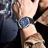Benyar Mens Watches Zestaw ReliOJ Hombre Top Brand Automatyczne mechaniczne wodoodporne skórzane zegar sport