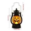 Décoration de fête 2023 Halloween LED Lanterne de citrouille suspendue -O-Lantern Rétro Petit fantôme Bougie Lumière Horreur Props Halloween Décoration x0905