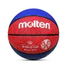 Ballen Bola Basket Molten Asli B7c3300baru Bahan PU Cair Kualitas Tinggi Ukuran Resmi 7 Gratis Pengiriman 230905