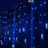 4M 100 LED tenda albero di Natale luci ghiacciolo stringa lucine luci di Natale vigilia festa di nozze decorazione UE 220 110V251h