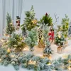 لوازم الحفلات الأخرى Mini Christmas Treeartiptial Towerop Tree Topper and Hanging Adornos de Navidad 230905