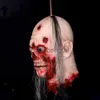 Party Decoration Halloween Supplies Haunted House Bar Venue Decoration Props Horror Ghost Toy Skeleton Scary Hanging Latex Ghost Head X0905