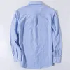 Męskie koszule S ~ 6xl bawełniana koszula Oxford na męskie kruche koszule w paski w paski swobodne koszule męskie kieszonkowe guziki na guziki Koszula 230904